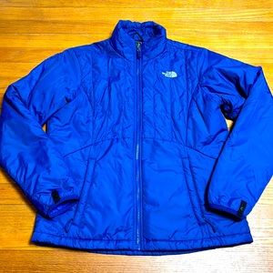 The North Face blue winter jacket women’s size L